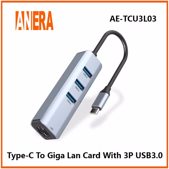 Aluminum Alloy Ethernet LAN Internet Gigabit Ethernet Network USB a B C Type USB 3.0 to RJ45 Ethernet 2.5g 2500Mbps Wired Network Card