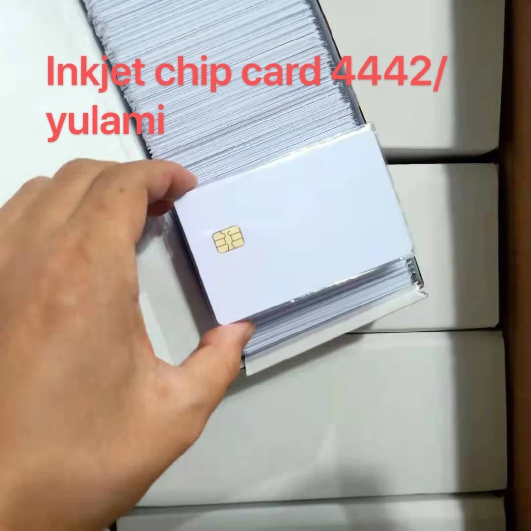 Two Double Sides Blank White Inkjet Printable FM4442 FM4428 Chip PVC ID IC Smart Card