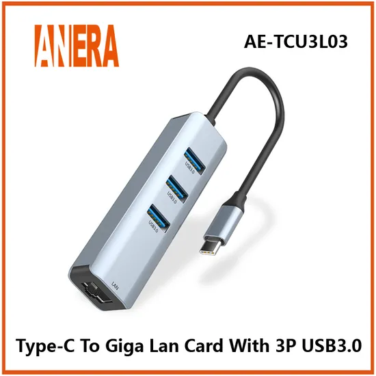 Aluminum Alloy Ethernet LAN Internet Gigabit Ethernet Network USB a B C Type USB 3.0 to RJ45 Ethernet 2.5g 2500Mbps Wired Network Card