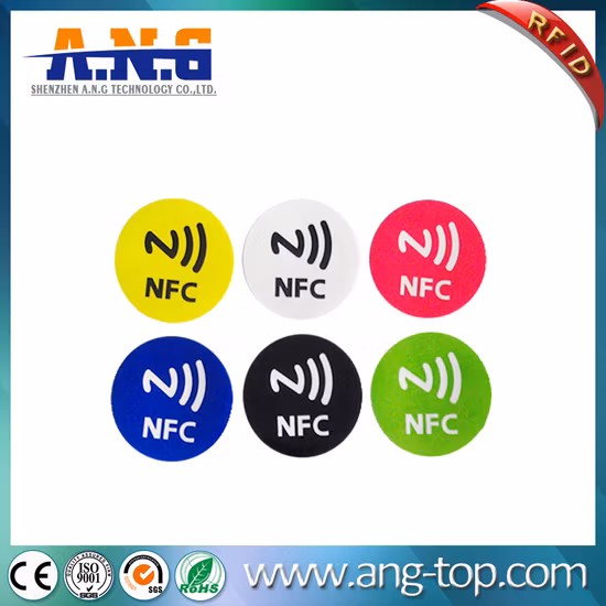 Round Tag Ntag213 NFC Tag Sticker with 3m Adhesives