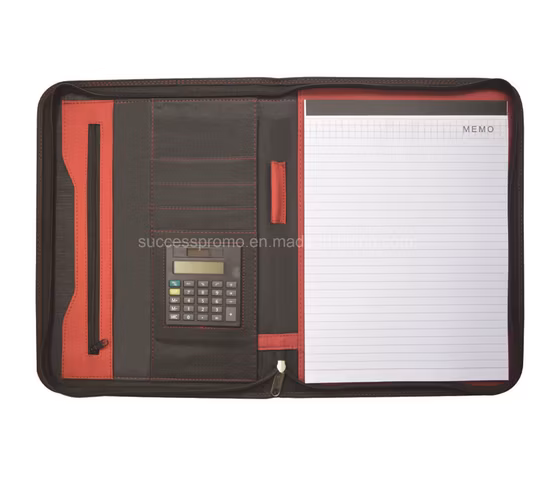 Black PU Crocodile Buiness Agenda Organizer with Zipper