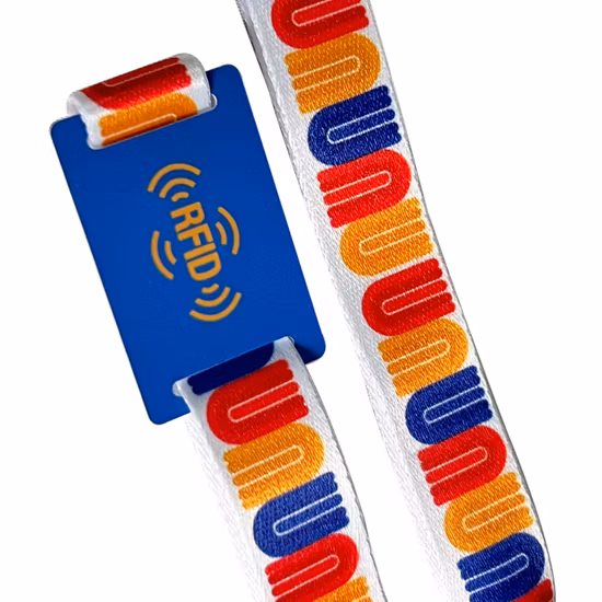Customized RFID Sublimation Polyester Wristband with Hard PVC Tag for Event